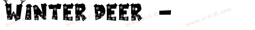 Winter deer字体字体转换